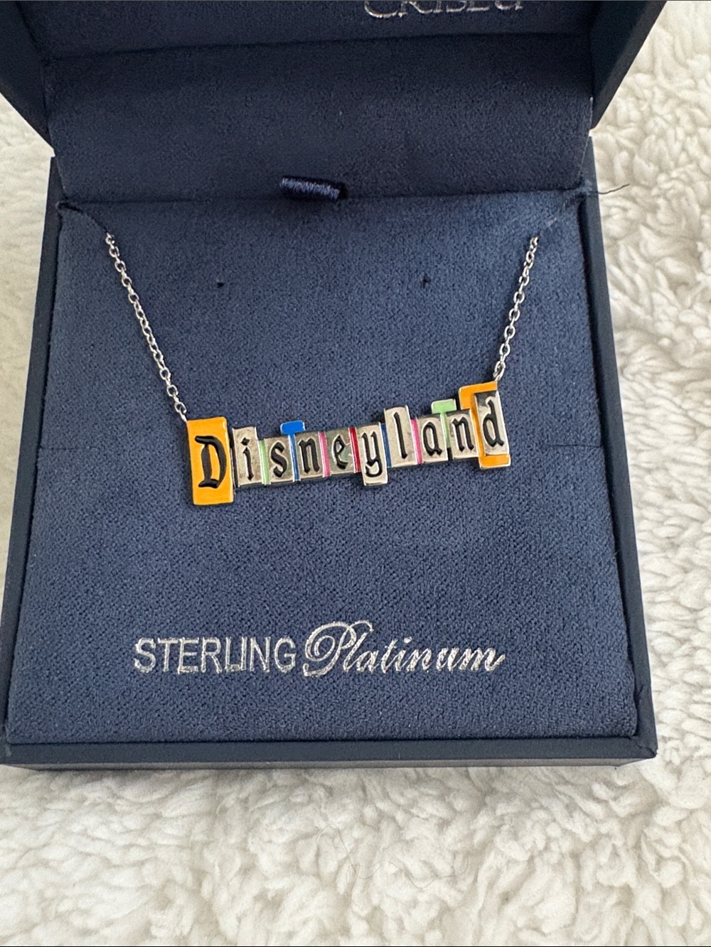 Crislu Disney Disneyland Marquee Necklace